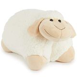 Bieco XXL Schapenknuffeldier, groot, 45 cm, pluche dier, wit, openklapbaar, kinderkussen, knuffeldier, enorme knuffeldieren, groot sierkussen, decoratief kussen, lievelingsmens