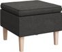 Repose-pieds vidaXL Kruk met houten poten stof donkergrijs
