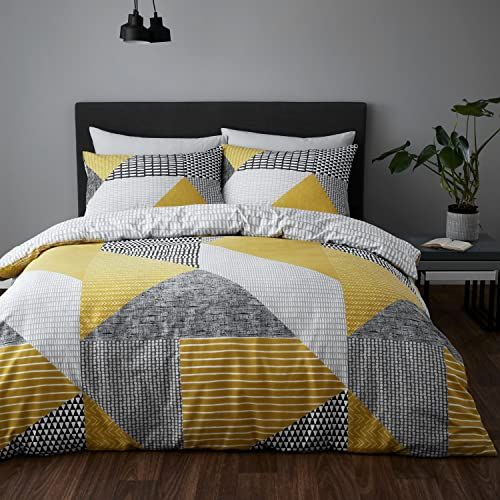 Catherine Lansfield Larsson Geo Beddengoedset 1-persoons Oker