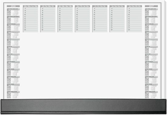 Sigel bureauonderlegger - Office - met kalender 2026/2027 - formaat A2 - met dag/weekplanner - 40 vel afscheurbaar - SI-H6365