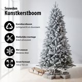 Black Box Trees Snowdon Kunst Kerstboom met Sneeuw - Kunstkerstboom H155 x Ø102 cm - Groen Frosted