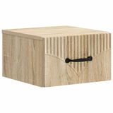 vidaXL Muurbevestigde Nachttafel Sonoma Eiken 34,5 x 33 x 20 cm