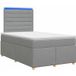 Prolenta Maison Exclusive - Lit Boxspring Avec Matelas Gris Clair 120 X 200 Cm Tissu