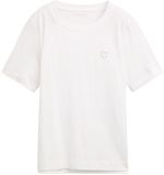 Tom Tailor - T-shirt van katoen - Maat S - Whisper White