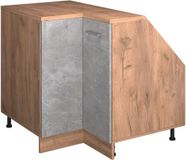 Vicco Rion Kast voor schuine wand Hoekkast – 75.6 x 81.6 cm met 1 deur, kastromp 60 cm diepte Beton