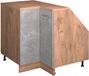 Vicco Rion Kast voor schuine wand Hoekkast – 75.6 x 81.6 cm met 1 deur, kastromp 60 cm diepte Beton