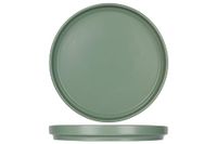 Cosy & Trendy Set van 6 dessertborden van aardewerk, ALTO, groen, diameter 19,5 cm
