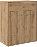 vidaXL Dressoir 60x30x75 cm bewerkt hout artisanaal eikenkleurig