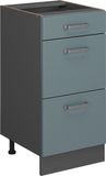 Vicco R-Line Meuble bas de cuisine – 40 cm avec tiroirs, sans plan de travail Bleu-gris