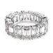 Swarovski Vittore ring, Rechthoekige slijpvorm, Wit, Rodium toplaag