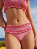 Next - Dames - Gerimpelde bikinislip met hoge taille - Roze