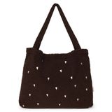 Studio Noos Studio Noos luiertas Teddy Hearts Mom Bag bruin