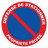 Plaksticker, stijf en rond, gelamineerd, waterbestendig, UV-bestendig, gelamineerd, bescherming tegen privé-eigendom, diameter 24 cm