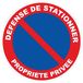 Plaksticker, stijf en rond, gelamineerd, waterbestendig, UV-bestendig, gelamineerd, bescherming tegen privé-eigendom, diameter 24 cm