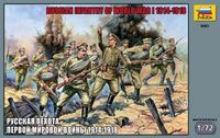 Zvezda Modelbouwpakket Militaire voertuigen - 8082 Russische infanterie WWI - 1914-1918 - Figuren Plastic - 1:72 - Modelbouw
