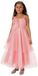 Suits you well Robe de soirée pour filles rose avec organza- 86