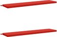 vidaXL Coussins de banc SOEST 2 pièces 100% Polyester Rouge 200 x 40 x 5 cm