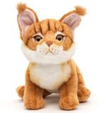 Uni-Toys - Maine-Coon-kat, zittend (bruin) - 18 cm (hoogte) - pluche kat - pluche dier, knuffeldier