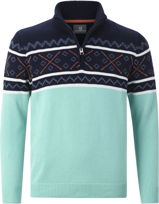Jan Vanderstorm heren Trui - 68/70 - donkerblauw - Plus Size