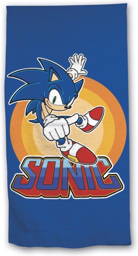 4KidsOnly Merkloos Sonic Strandlaken Multi Colour Polyester Rechthoek