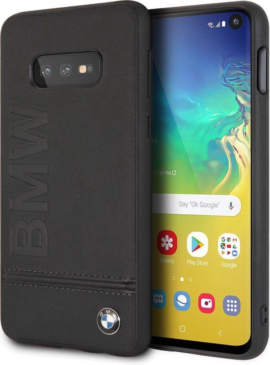 BMW Samsung Galaxy S10e hoesje - Zwart - Leer
