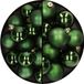 Decoris Kerstversiering 28x stuks kunststof kerstballen donkergroen 4 en 6 cm