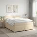 vidaXL Boxspringbed met matras, crème kleur, 140 x 200 cm, gestoffeerd