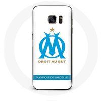 Olympique de Marseille Hoesje voor Samsung Galaxy S7 Logo Witte Achtergrond Maniacase