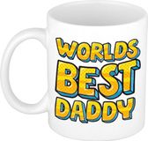 Bellatio Decorations Mok voor Papa - Beste Papa - Geel - 300 ml
