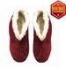 Bernardino Rode echte suede Spaanse sloffen dames maat 36