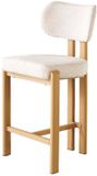 Lizzely Garden & Living AQ Living Barkruk Japandi beige Naomi lichtbruin 65 cm zithoogte