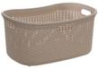 5five Wasmand van rotan gevlochten - beige - kunststof - 40 liter - 59 x 38 x 27 cm - wasgoed manden