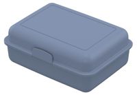 Pausen-Box Lunchbox en plastique bio - boîte à pain solide avec fermeture à clic, adaptée aux enfants et aux adultes - bleu barbeau