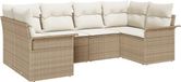 vidaXL Tuinbank Set Beige Polyrattan