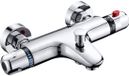 Unyqoos® Robinet de bain thermostatique chromé avec deux fonctions et température de sécurité