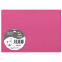 Clairefontaine Pollen - Glad Papier - Fuchsia - 110 x 155 mm - 210 g/m² - 5 Dubbele Kaarten