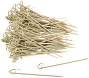 Fackelmann Set van 100 bamboe satéprikkers van 10 cm Wood Edition