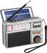 Unyqoos® Radio portable multifonctionnelle à énergie solaire et haut-parleur Bluetooth