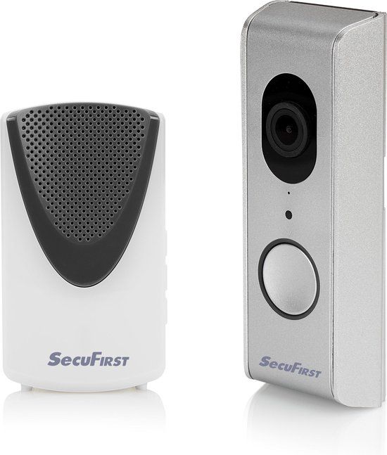 SecuFirst DID701S Slimme Video Deurbel - 1080P - Zilver Grijs - Met Draadloze Gong