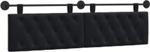 vidaXL - Hangend hoofdbord - Zwart - Fluweel