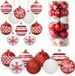 Merkloos / Sans marque Wan GmbH 24-stuks Kerstballen 6cm Rode en Witte Kerstballen Ornamenten