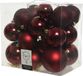 Decoris Boules de Noël - 26x pc - rouge foncé - 6-8-10 cm - plastique