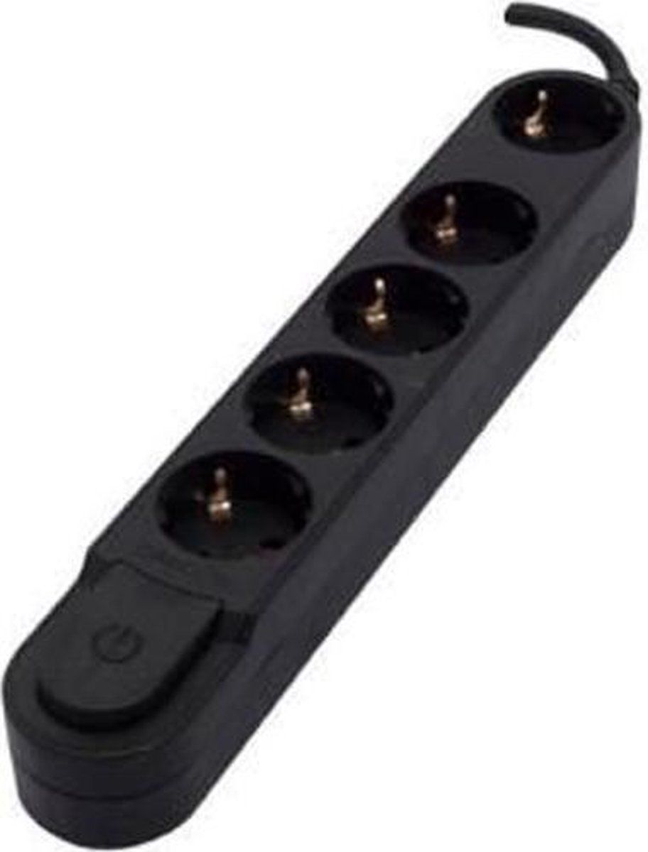 Chacon - Design TCD RA 5V/3m 3x1,5qmm - schakelaar - zwart