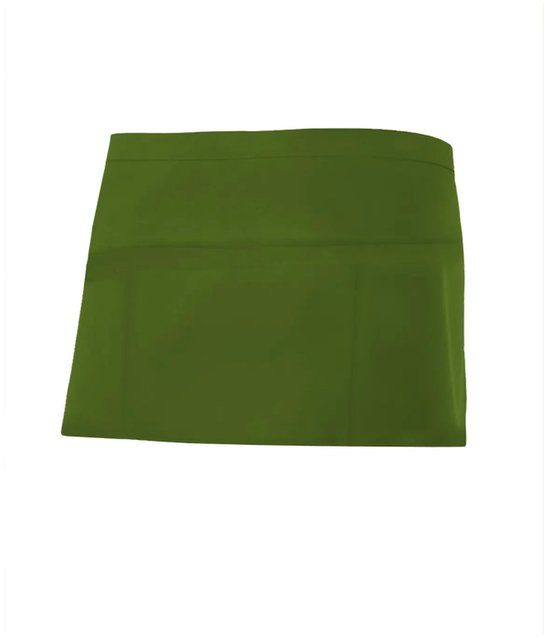 Velilla Korte schort, groen, katoen/polyester, effen, one size