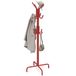 Simple Houseware Staande jas en hoed hanger organizer rek, rood
