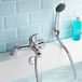 Unyqoos® Robinet de bain et de douche élégant à levier unique avec finition chromée