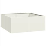 VidaXL Plantenbak 100x100x40 cm staal wit