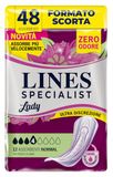 LINES SPECIALIST LADY Absorbentia voor normale lichte incontinentie, 4 verpakkingen van 12 stuks, 48 stuks
