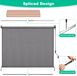 Store vertical - Store extérieur - Protection solaire pour terrasse et balcon - Brise-vue - Tissu HDPE étanche - 120x180 cm - Gris foncé