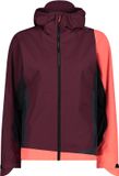 CMP Damesjack met capuchon Unlimitech Bordeauxrood Colorblock XXL